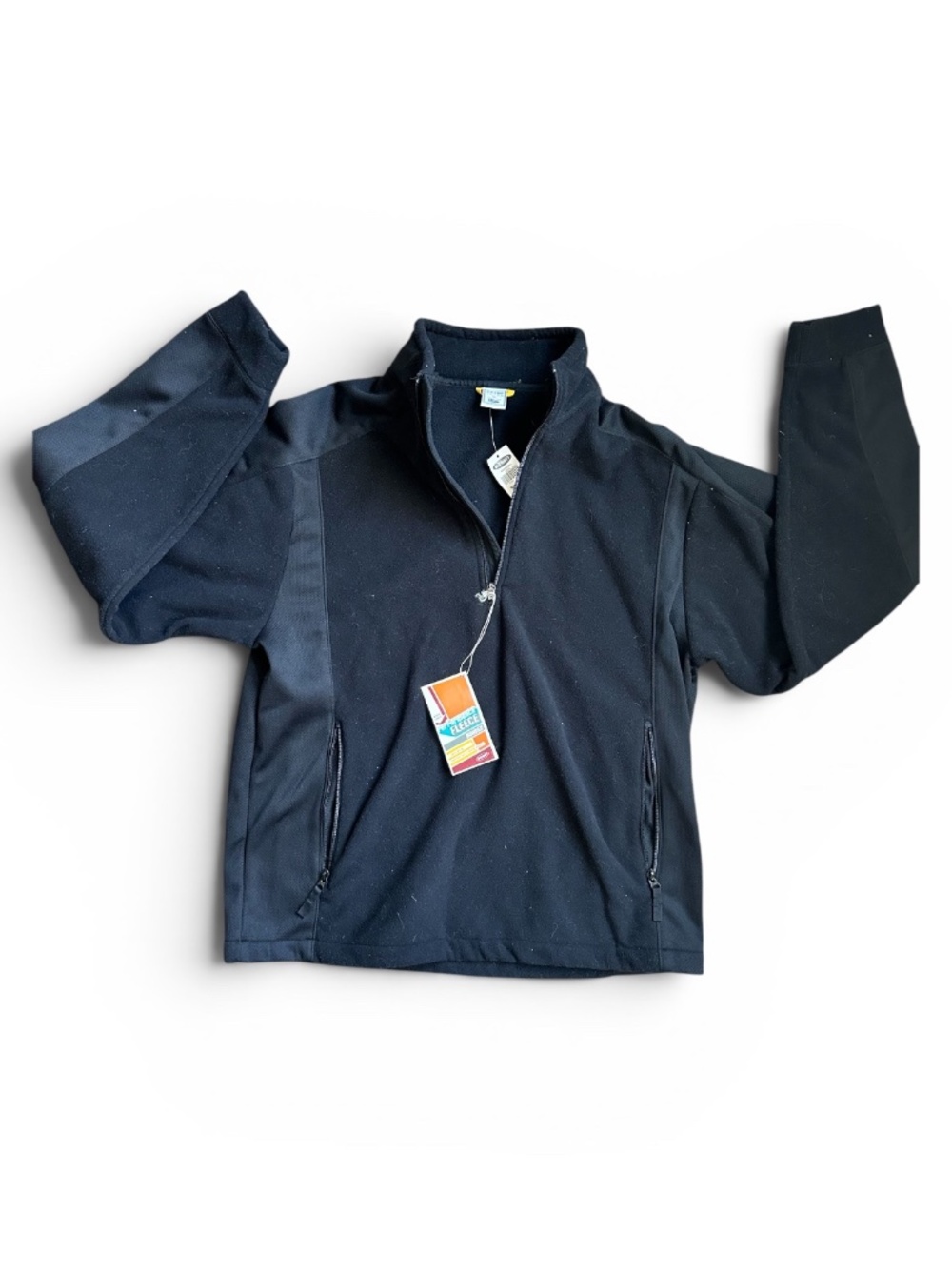 Old Navy Men’s XL Quarter Zip Fleece Pullover Black Athletic Casual Jacket NWT